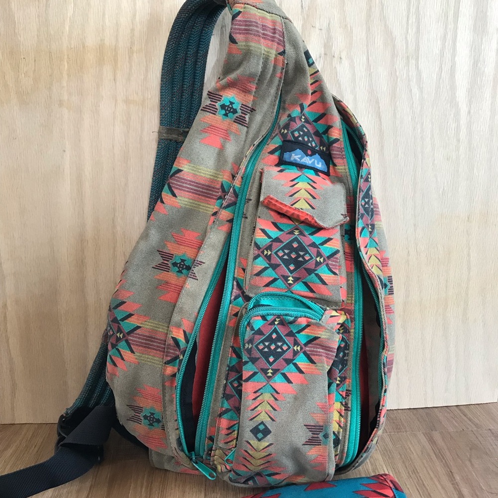 Kavu aztec southwestern backpack purse rope bag